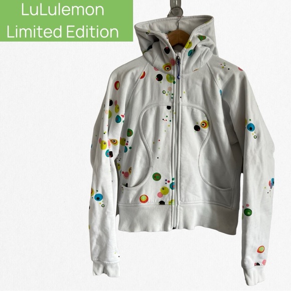 lululemon athletica Tops - Lululemon Vintage Special Edition Polka Dot Scuba Hoodie Size 10?!